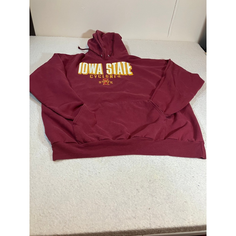 Iowa State Cyclones Hoodie Mens XL Cardinal Red Pullover Sweatshirt NCAA ISU